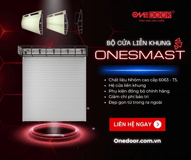 Bộ cửa cuốn liền khung Onesmart