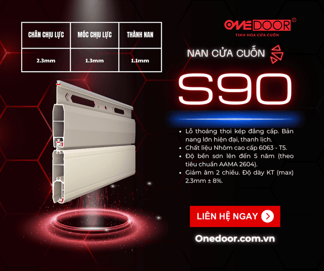 Cửa cuốn Nan Kép S90