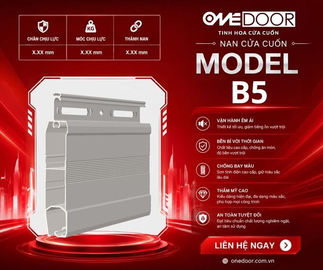 Cửa Cuốn Nhôm Onedoor B5: Nan Cao Cấp 1.2mm