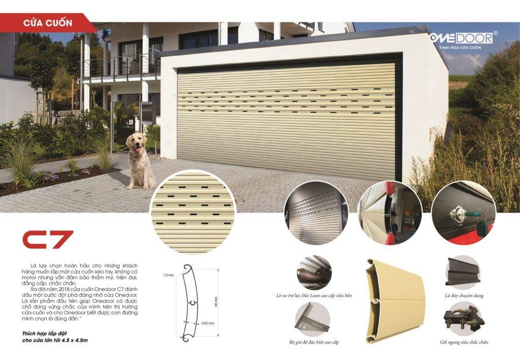 Thi công công trình cửa cuốn nan nhôm kéo tay