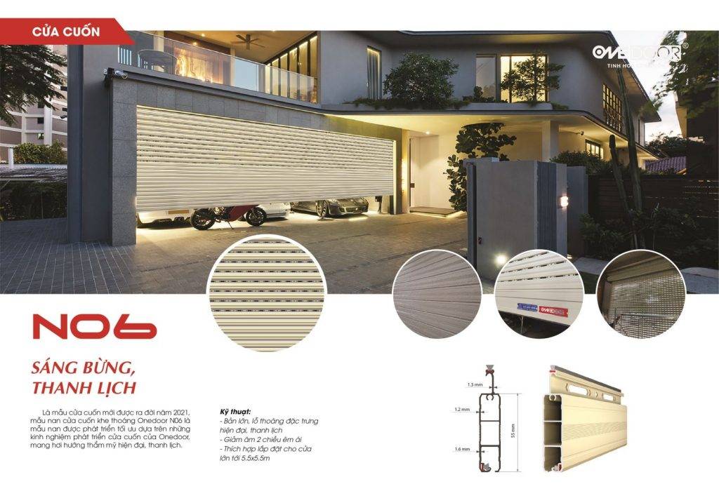 Thi công cửa cuốn khe thoáng onedoor n06