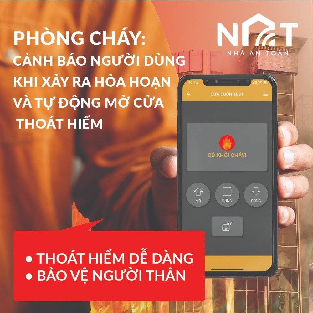Thoát nạn khi cháy nổ sử dụng cửa cuốn