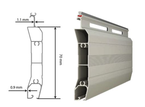 Mặt cắt cửa cuốn B681