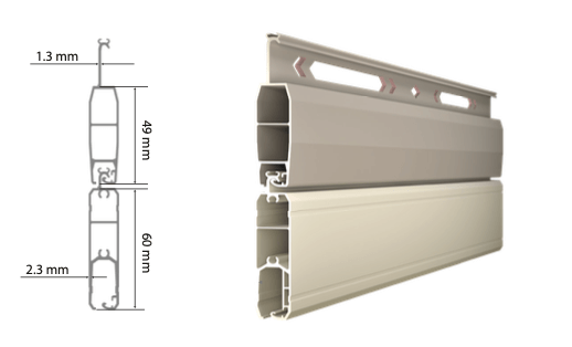 Mặt cắt cửa cuốn S90
