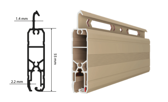 Mặt cắt cửa cuốn X6